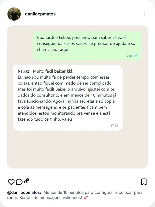 Depoimento WhatsApp